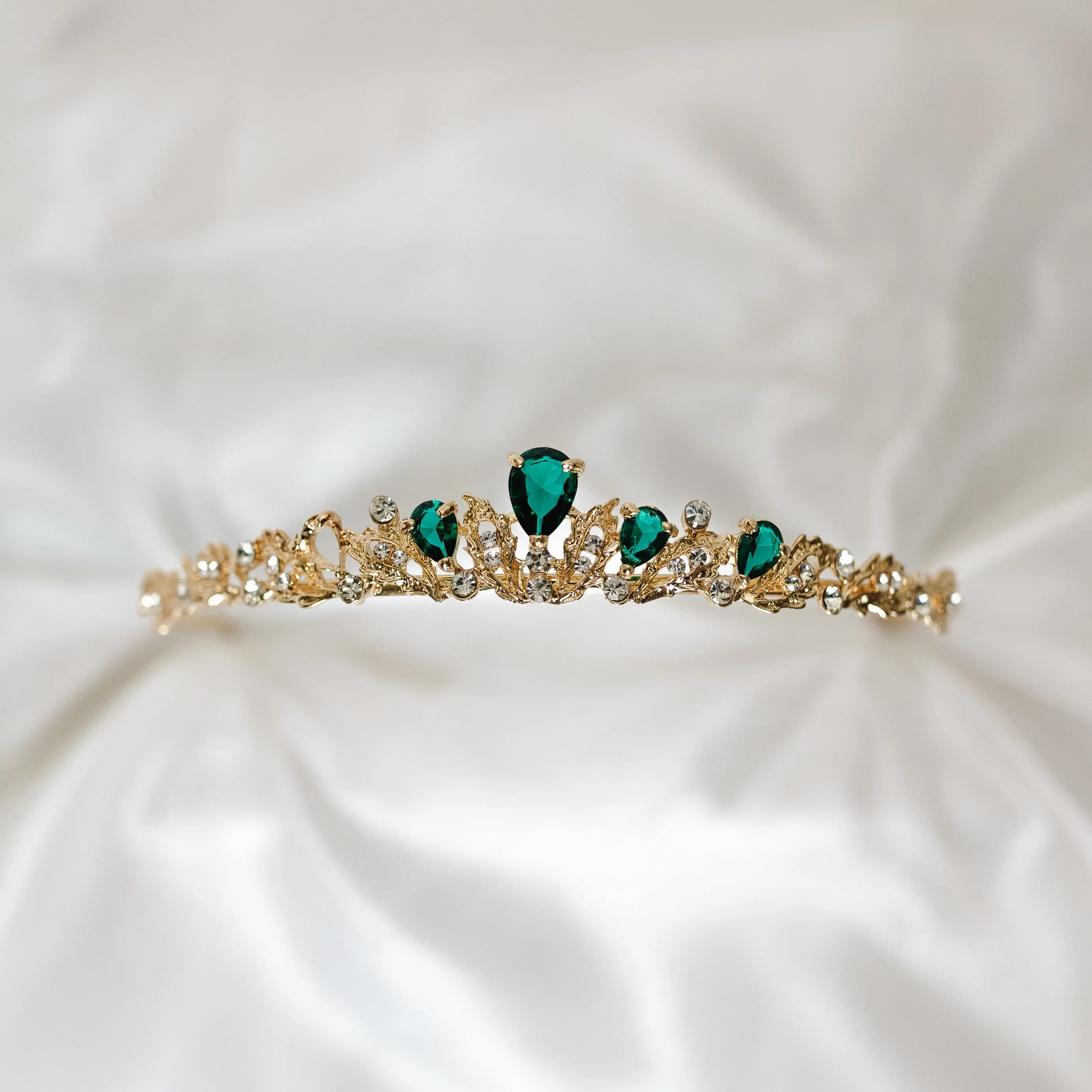 Sadie's Tiara in Green & Gold