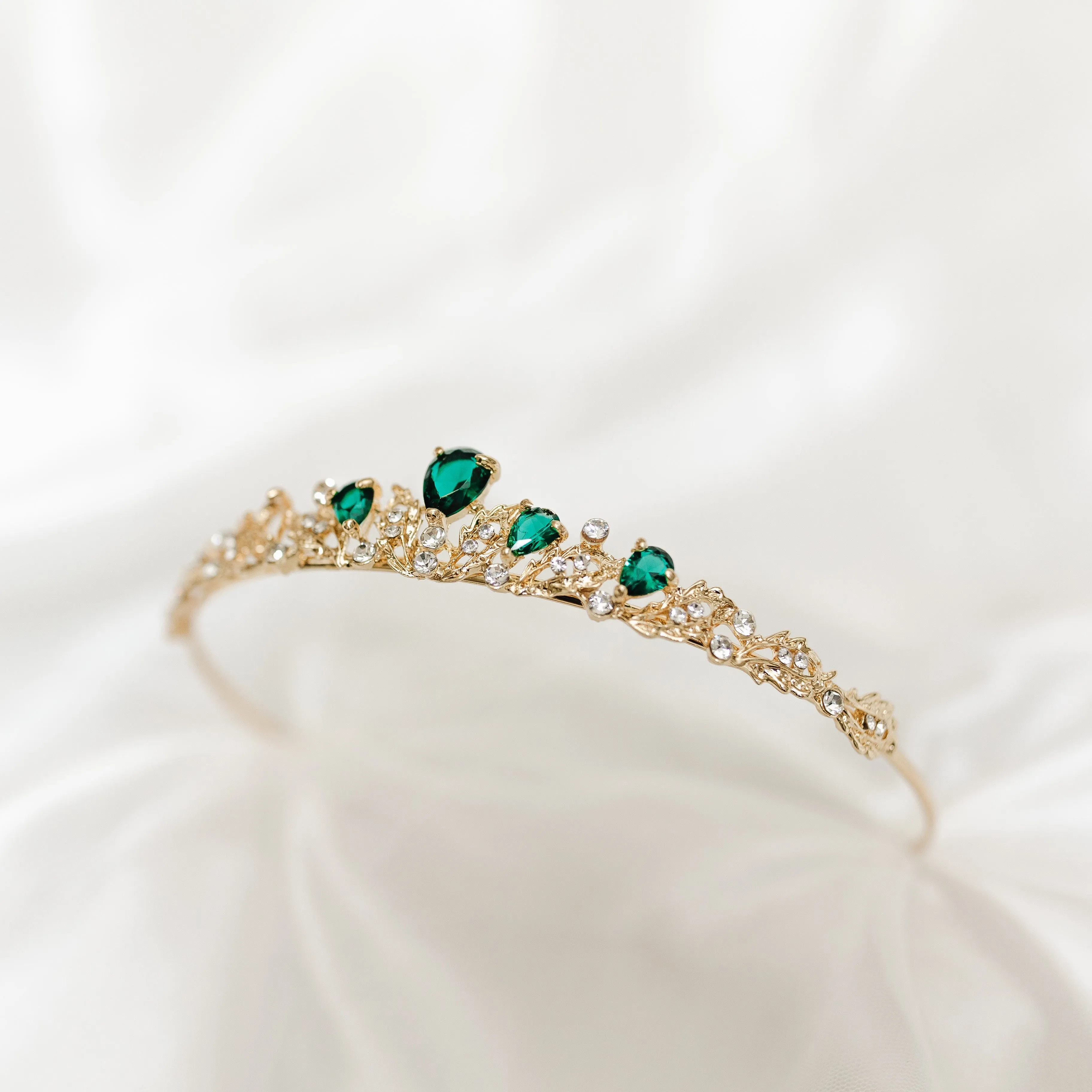 Sadie's Tiara in Green & Gold
