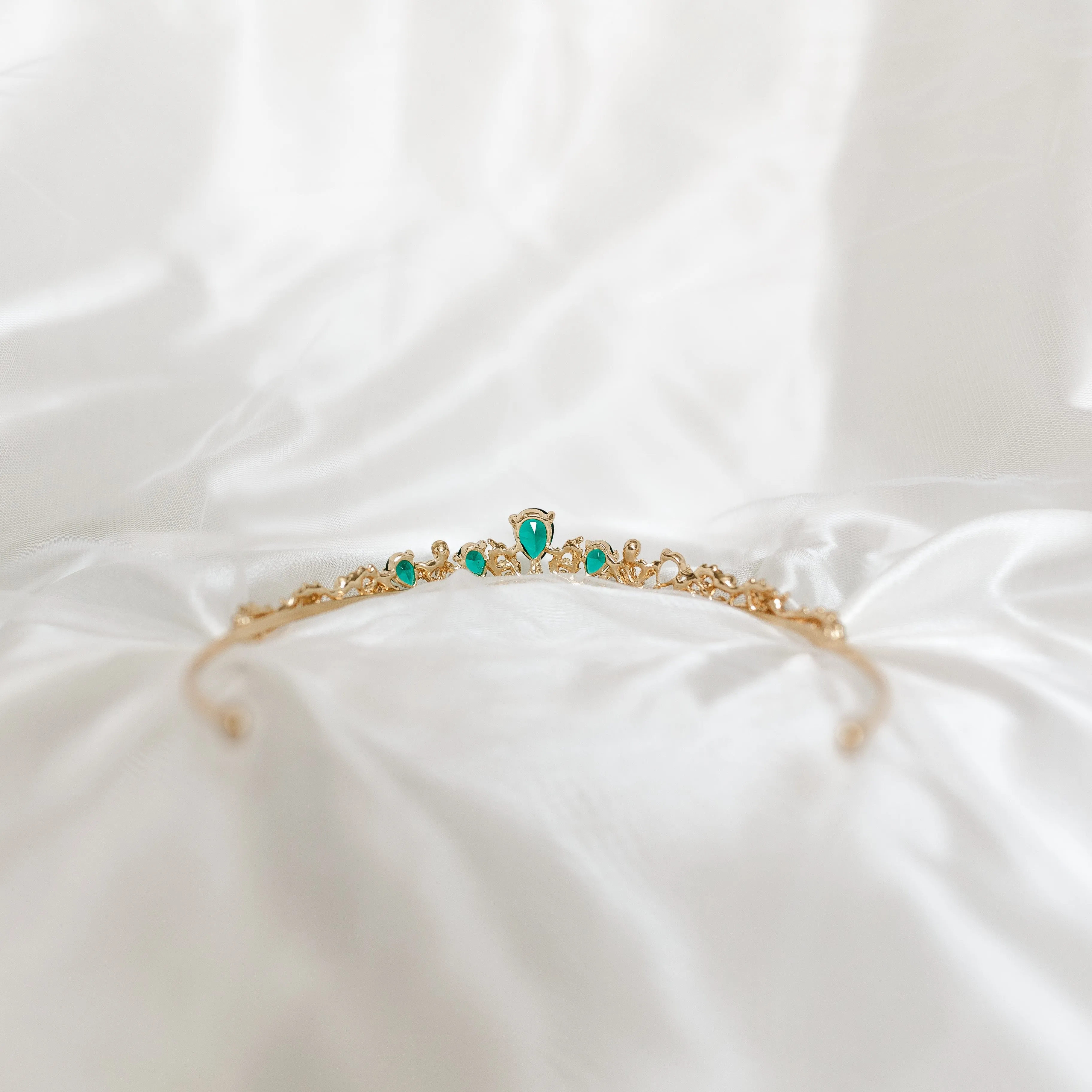 Sadie's Tiara in Green & Gold