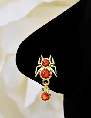 Scorpion Dangle Nose Ring – Gold Piercing Jewelry for Bold Looks