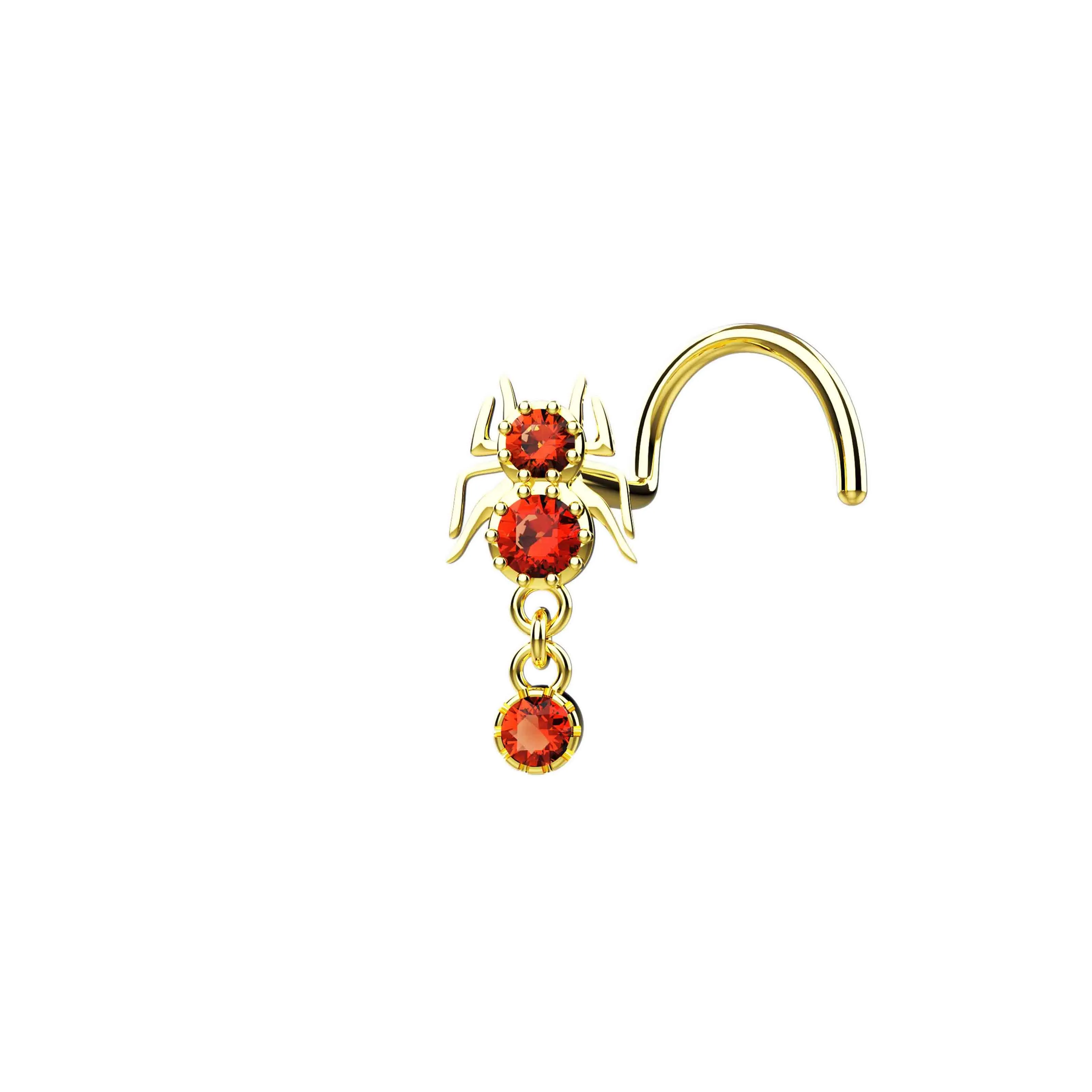 Scorpion Dangle Nose Ring – Gold Piercing Jewelry for Bold Looks