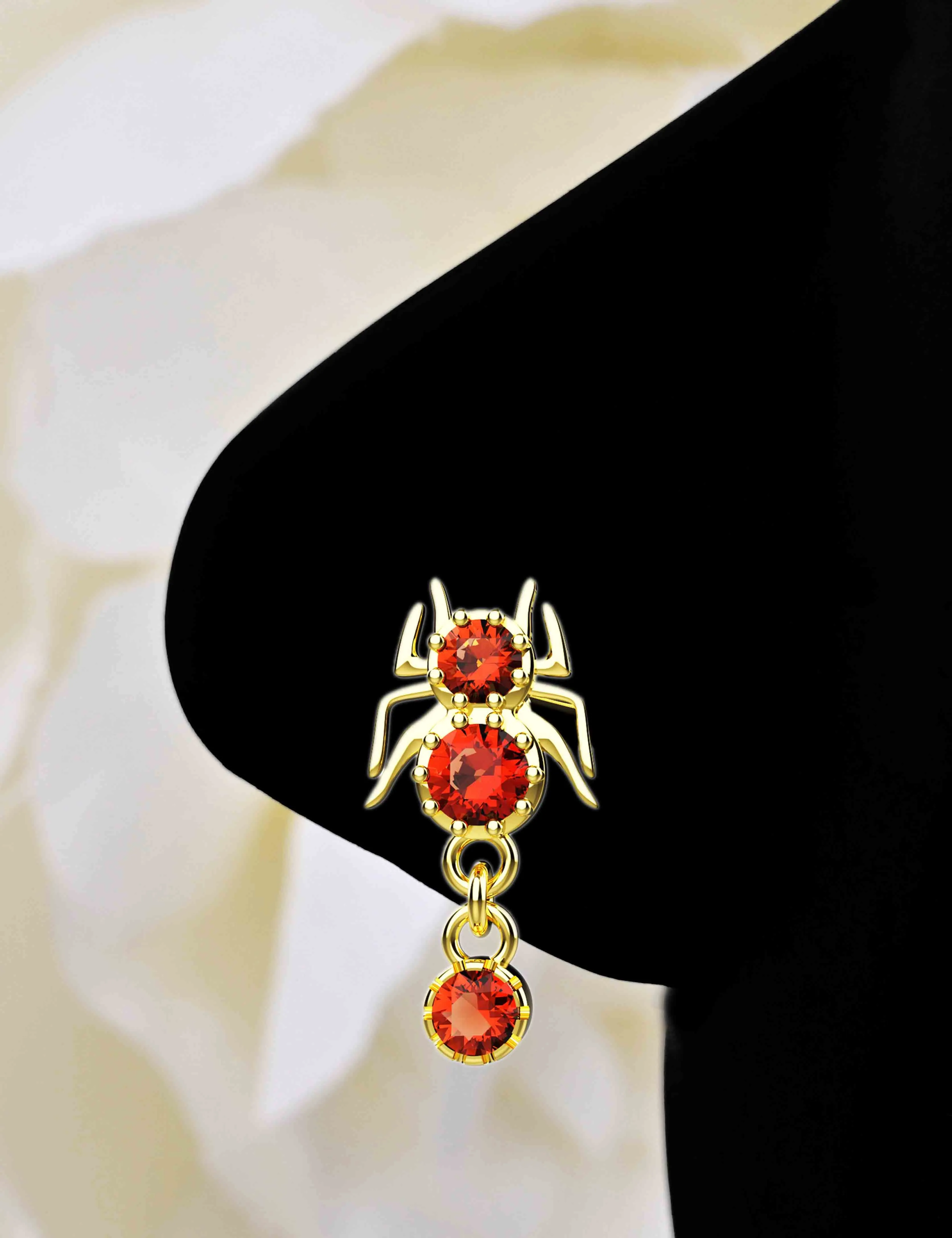 Scorpion Dangle Nose Ring – Gold Piercing Jewelry for Bold Looks