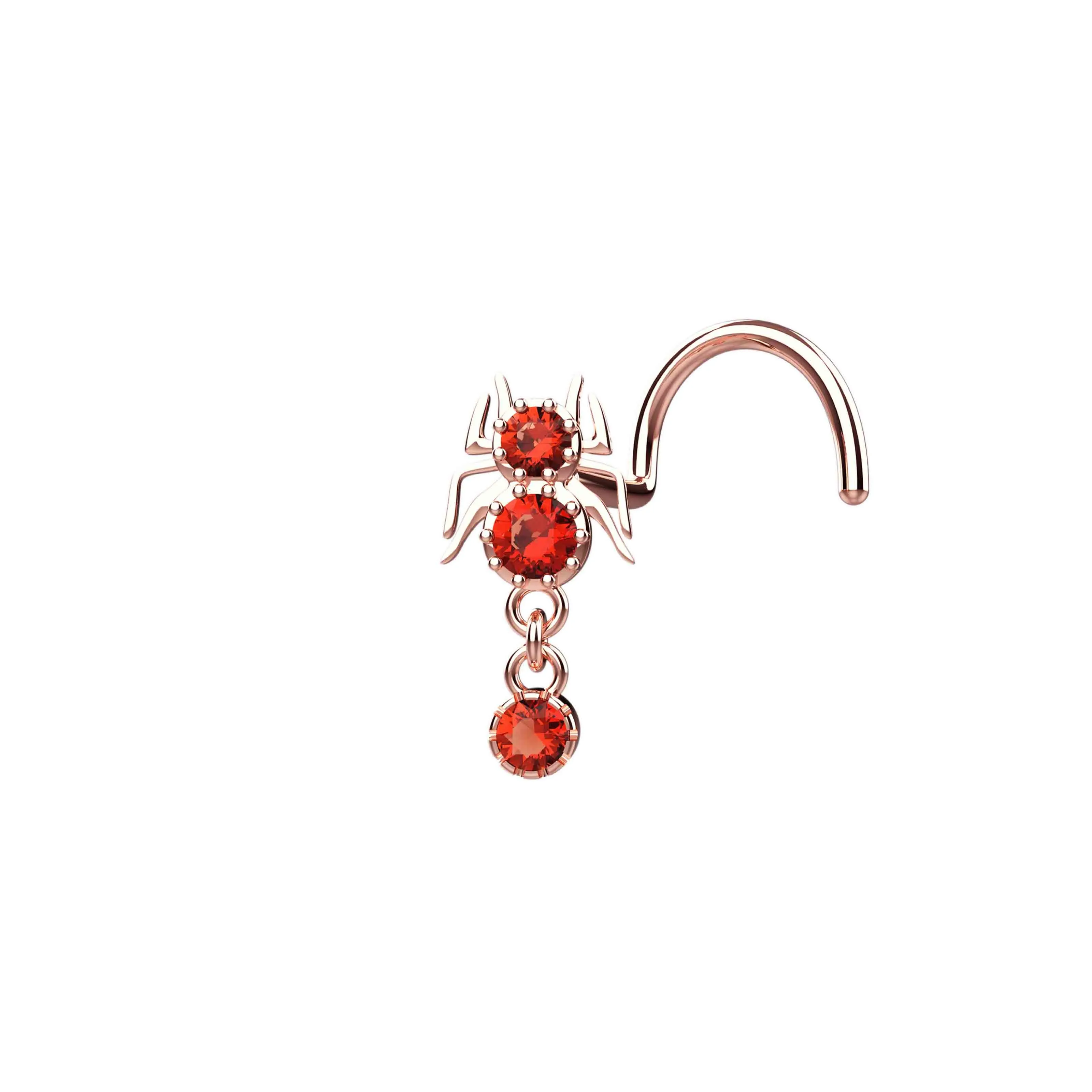 Scorpion Dangle Nose Ring – Gold Piercing Jewelry for Bold Looks