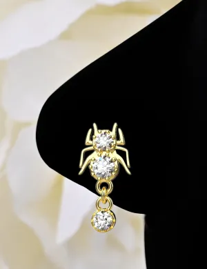 Scorpion Gold Nose Ring | Bold 18K Plated Nose Stud