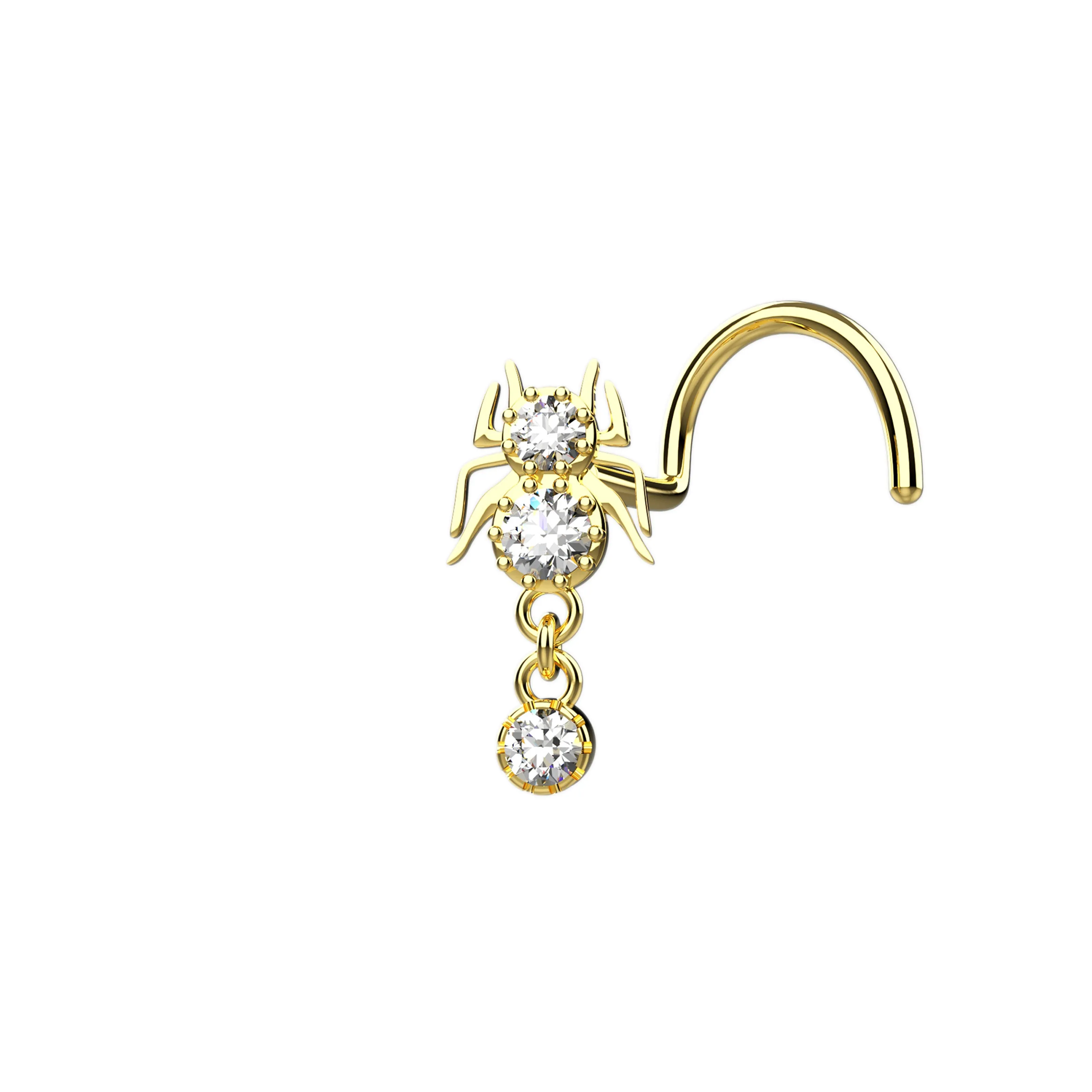 Scorpion Gold Nose Ring | Bold 18K Plated Nose Stud