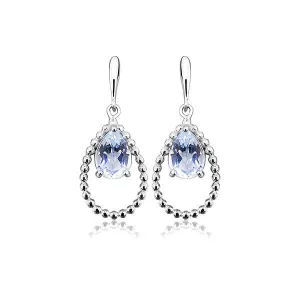 Silver Sky Blue Topaz Earrings
