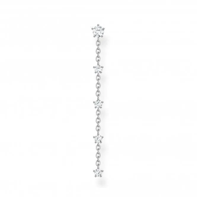 Silver Zirconia White Earring H2194-051-14