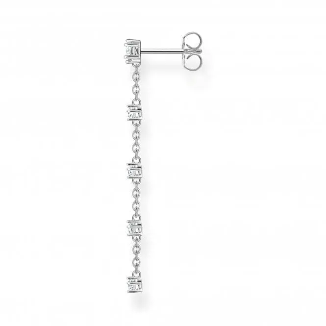 Silver Zirconia White Earring H2194-051-14