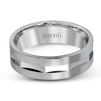 Simon G. 7MM Wedding Band with Satin & High Polish Finish
