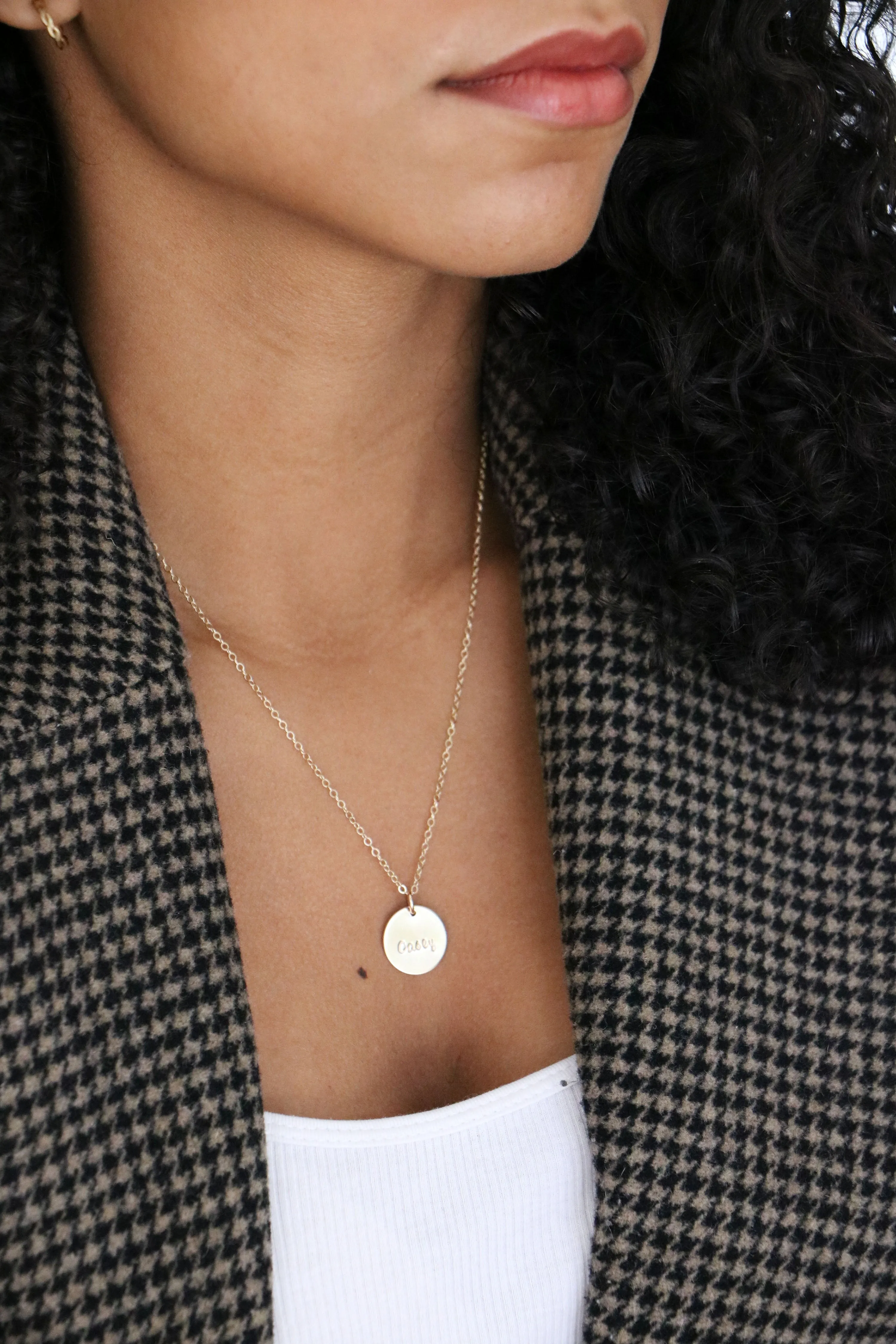 single drop necklace with large birthstone {silver   gold}