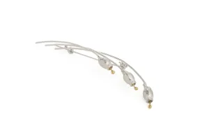 Small Pod Brooch in sterling silver and 18K gold