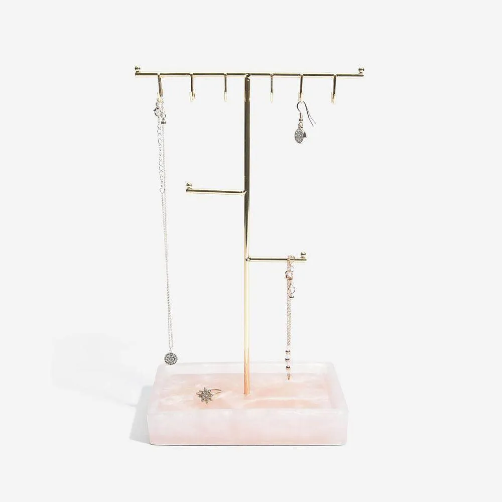 Stackers Classic T-Bar Jewellery Stand Rose Quartz