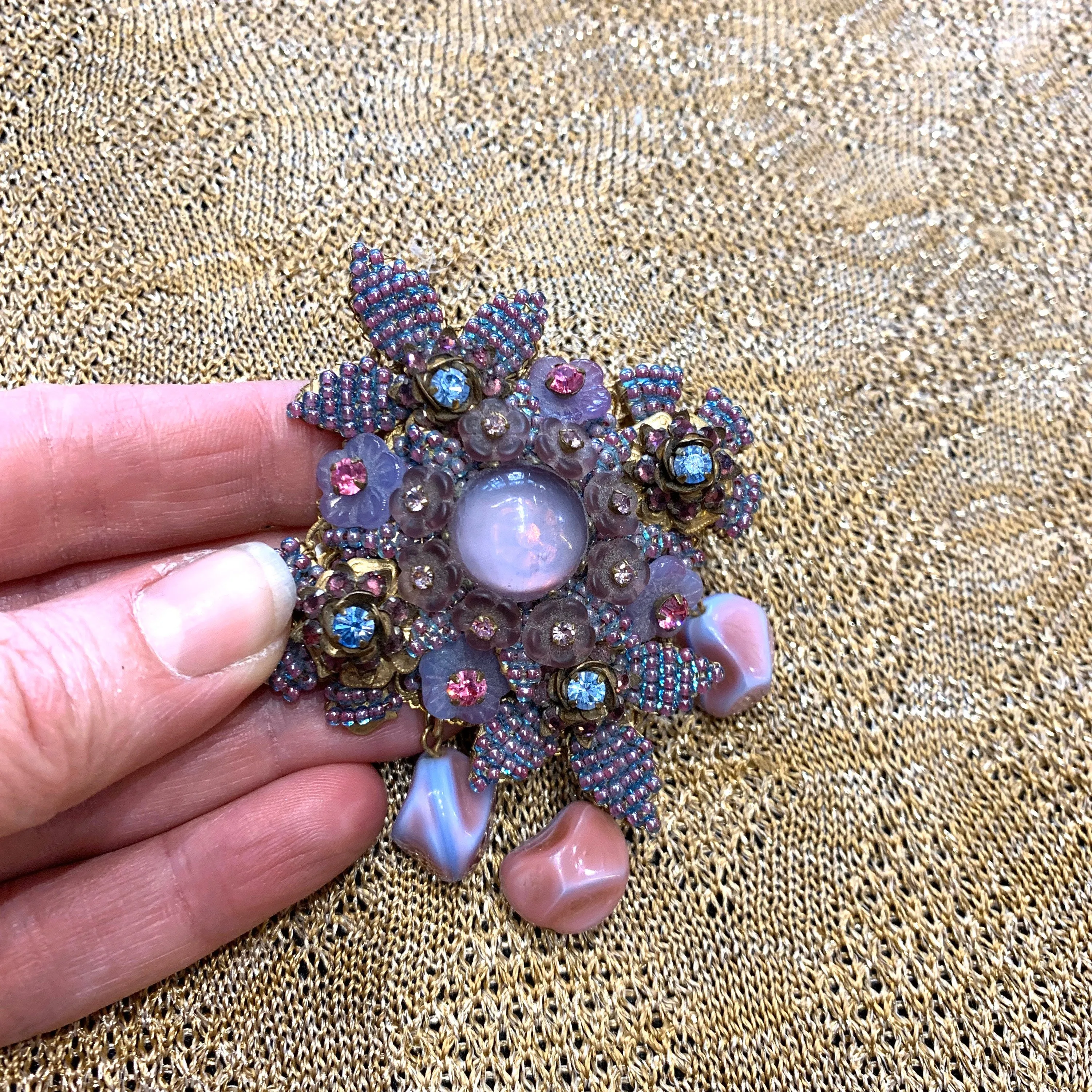 Stanley Hagler Brooch Purple Lilac