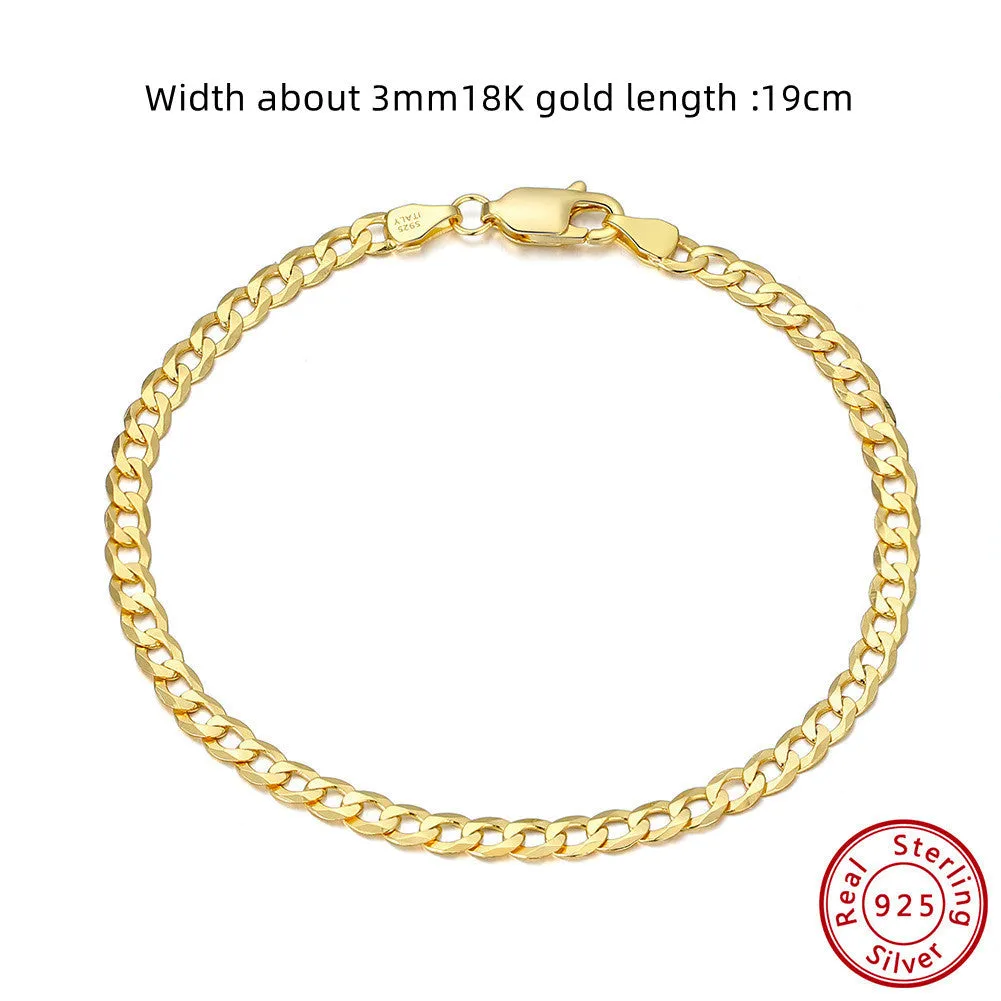 Sterling Silver Bracelet Car Flower Chain Trend