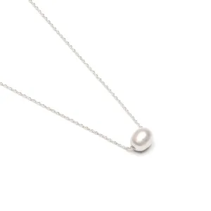 Sterling Silver Pendant Necklace With Freshwater Pearl