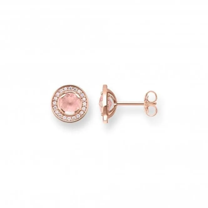 Thomas Sabo Rose Quartz Light Of Luna Earrings H1858-417-9