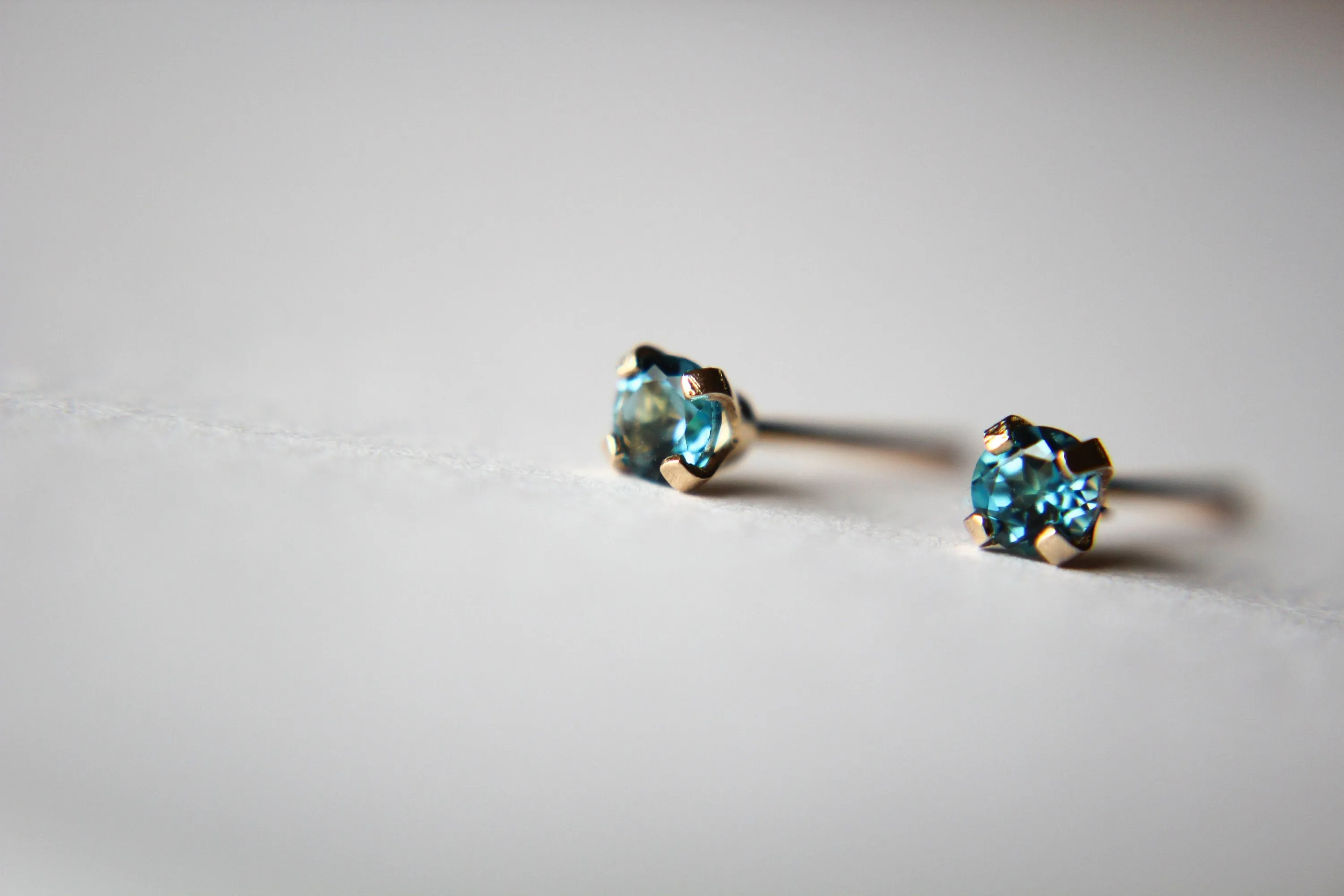 Topaz Earrings, Gold Topaz Earrings, 14k Gold Earrings, Blue Earrings, Topaz Jewelry, Gift, December Birthstone, London Blue Topaz