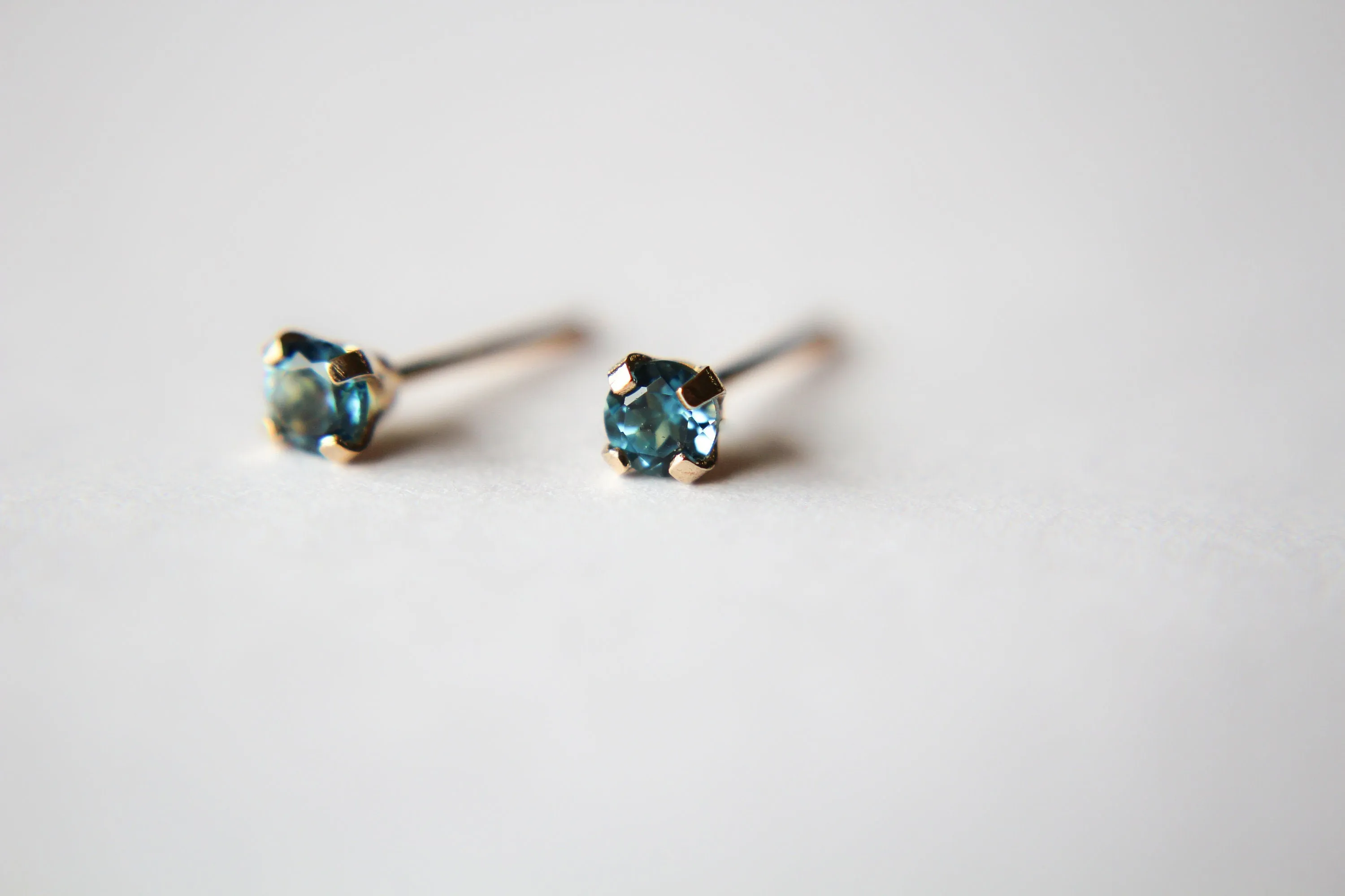 Topaz Earrings, Gold Topaz Earrings, 14k Gold Earrings, Blue Earrings, Topaz Jewelry, Gift, December Birthstone, London Blue Topaz