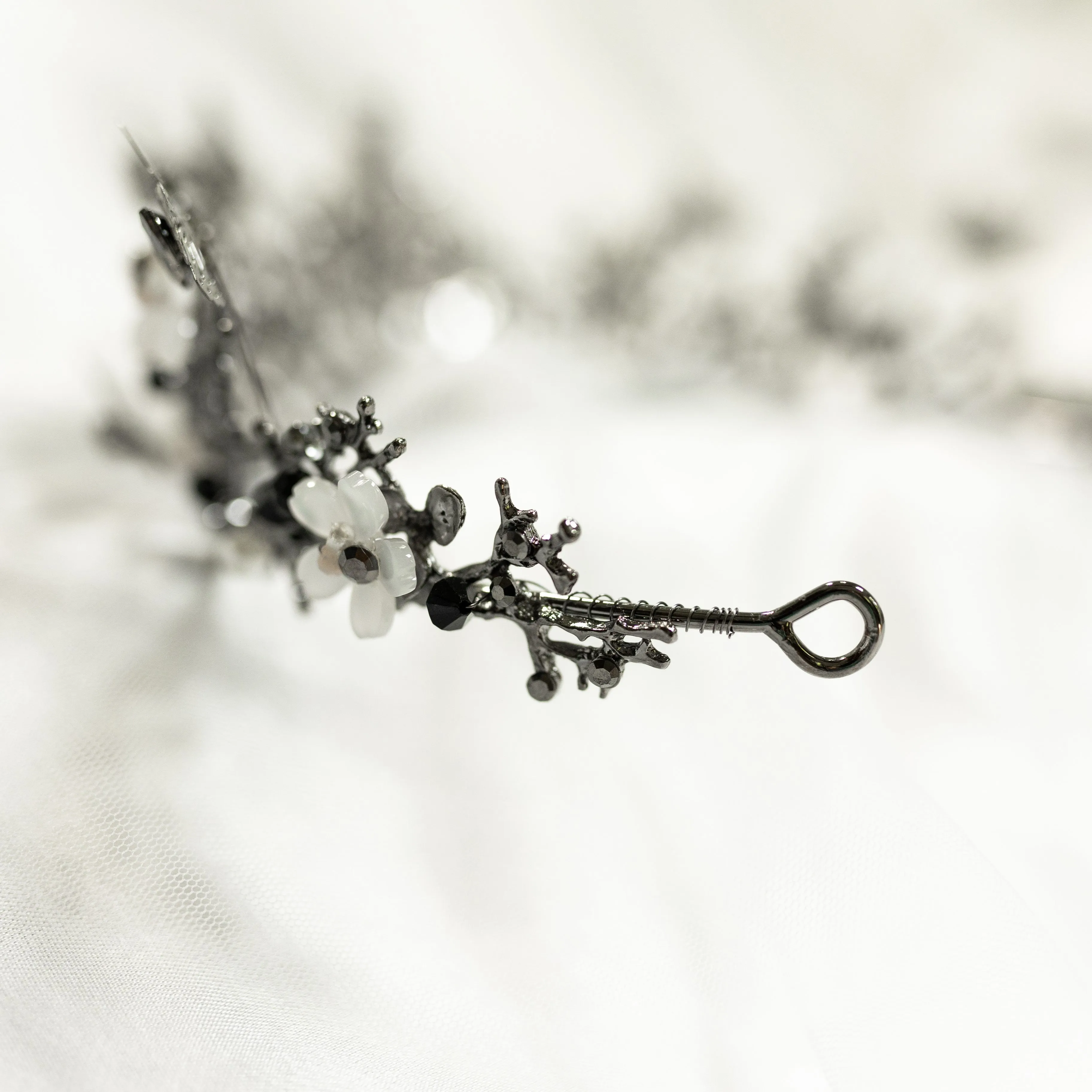 Verna's Butterfly Tiara in Antique Silver