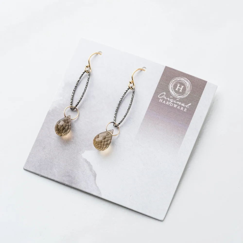 Whiskey Quartz Shimmer Earrings