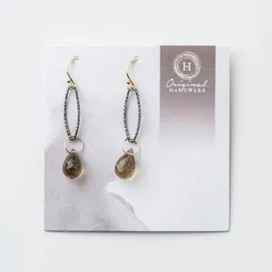Whiskey Quartz Shimmer Earrings